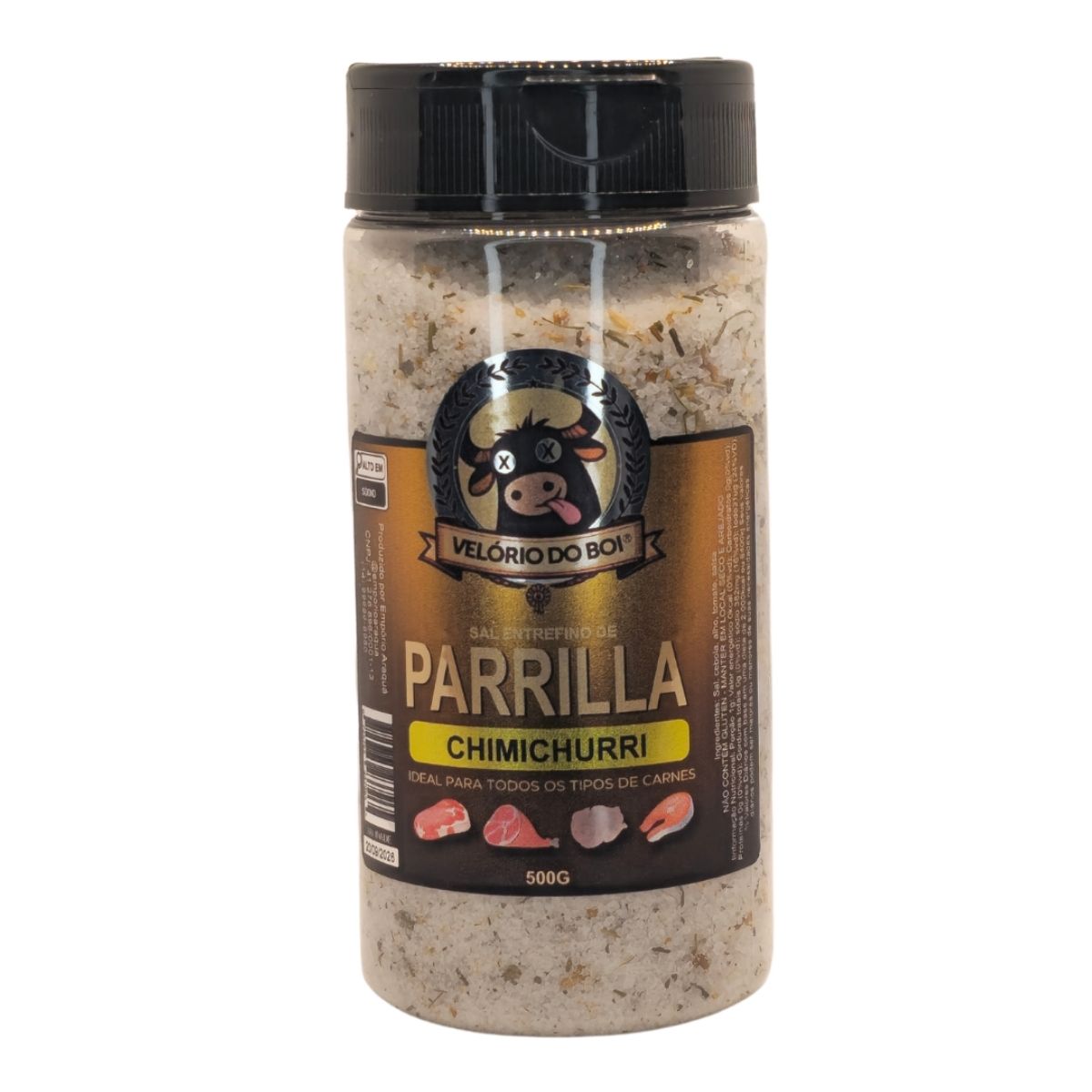 Kit para Presente Faca + 3 Sais Parrila Gold + Copo Térmico Preto | Velório do Boi